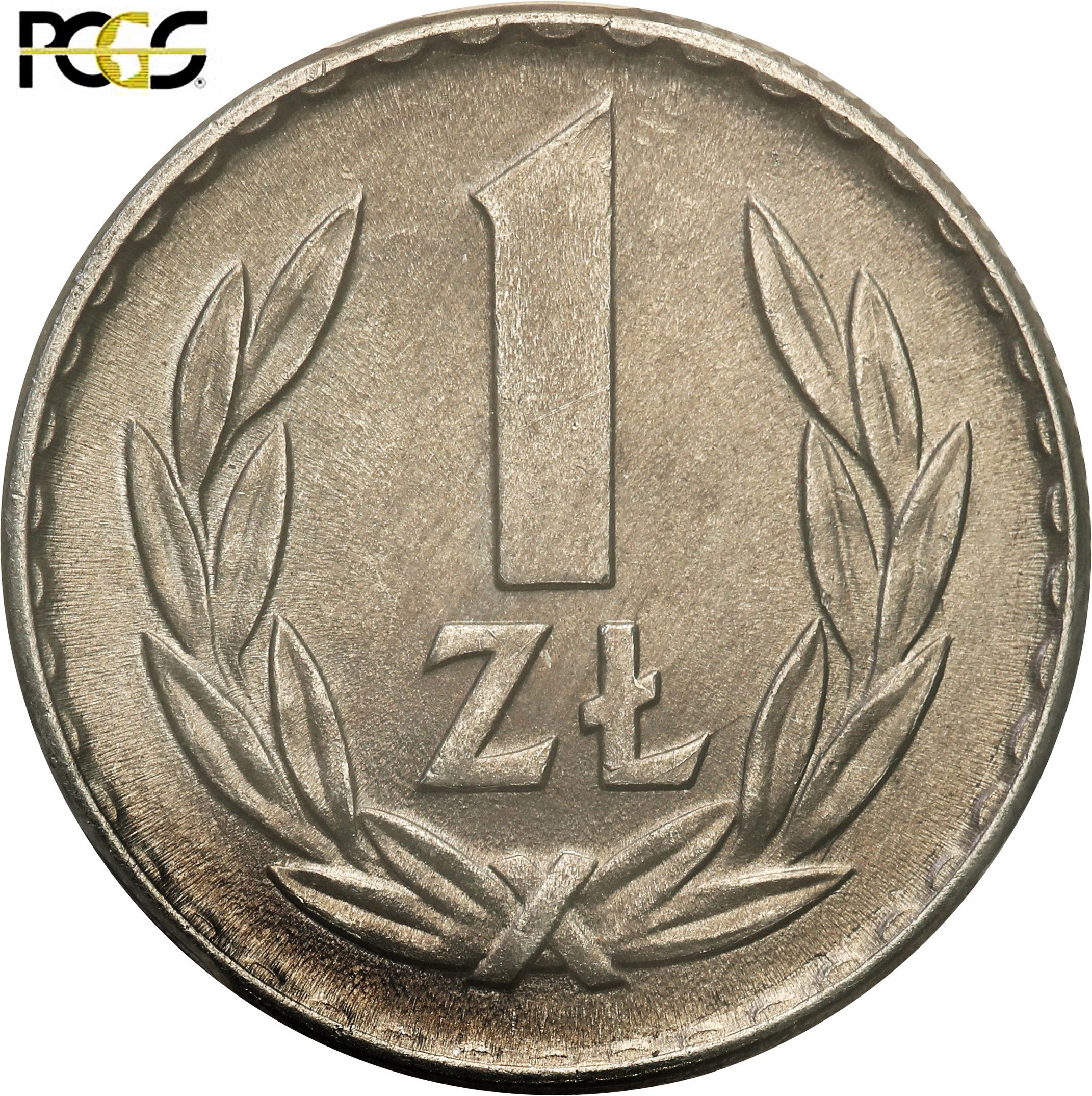 PRL. 1 złoty 1966 aluminium PCGS MS66